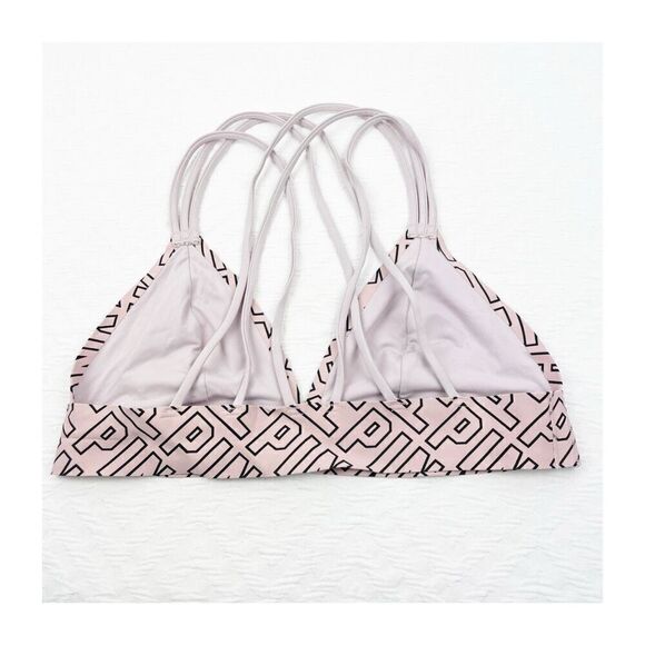 BUY 1 GET 1 FREE Victorias Secret lace bralette black pink small triangle strapp - Picture 2 of 7